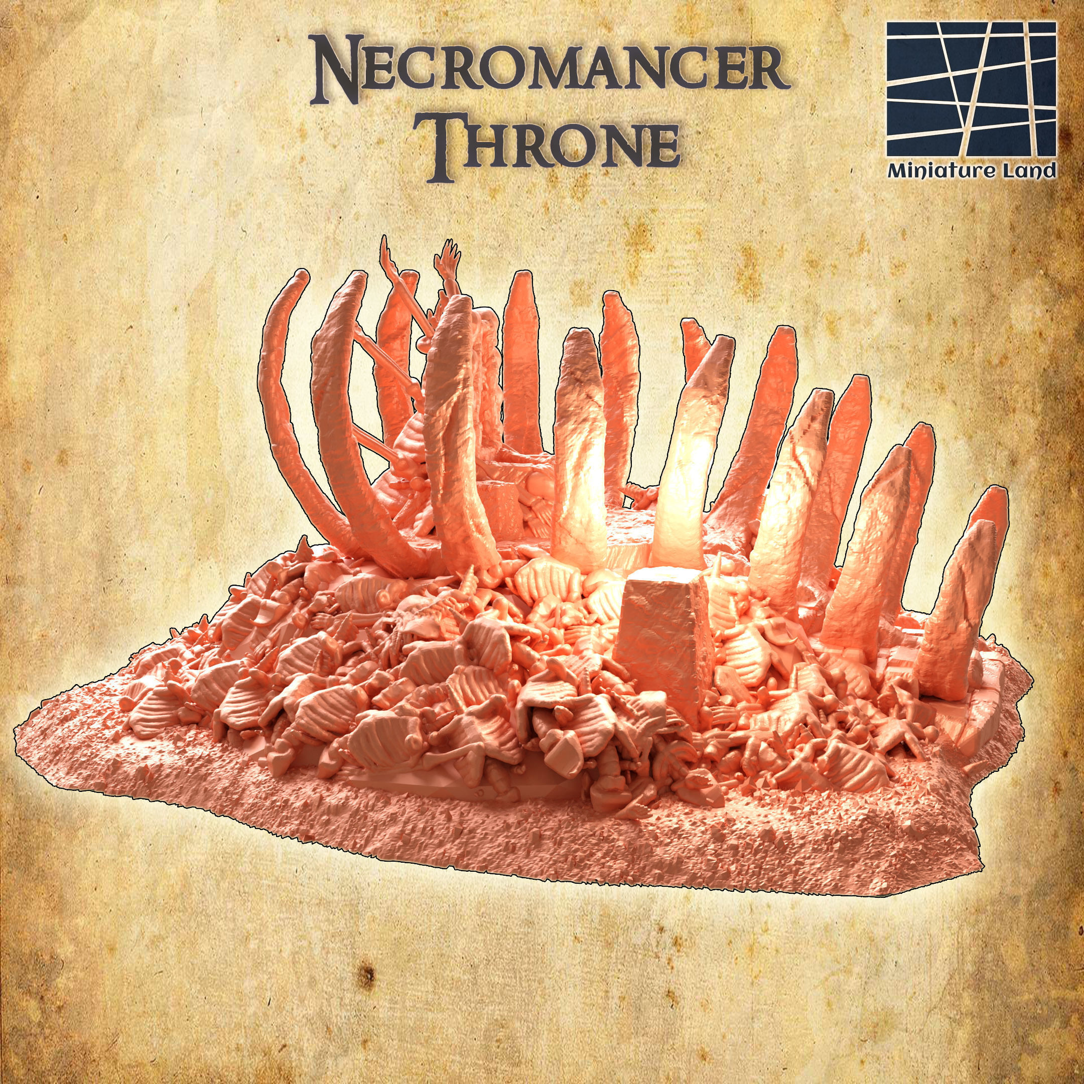 Necromancer Throne  Tabletop Terrain 28 MM 3D print model_2