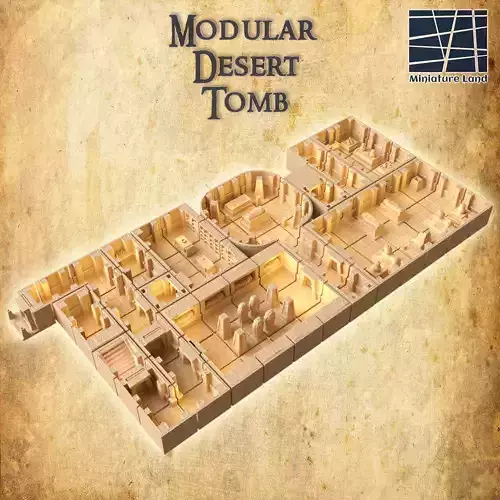 Small Desert Tomb Tabletop Terrain 28 MM
