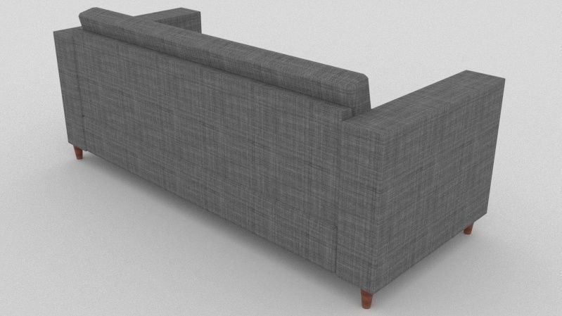 Couch and coffee table Low-poly 3D model_8