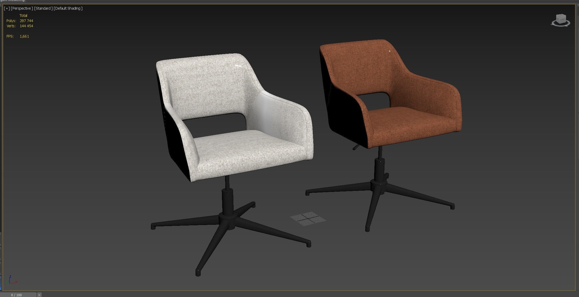 Office chair La Redoute Interieurs Esma 3D model_7