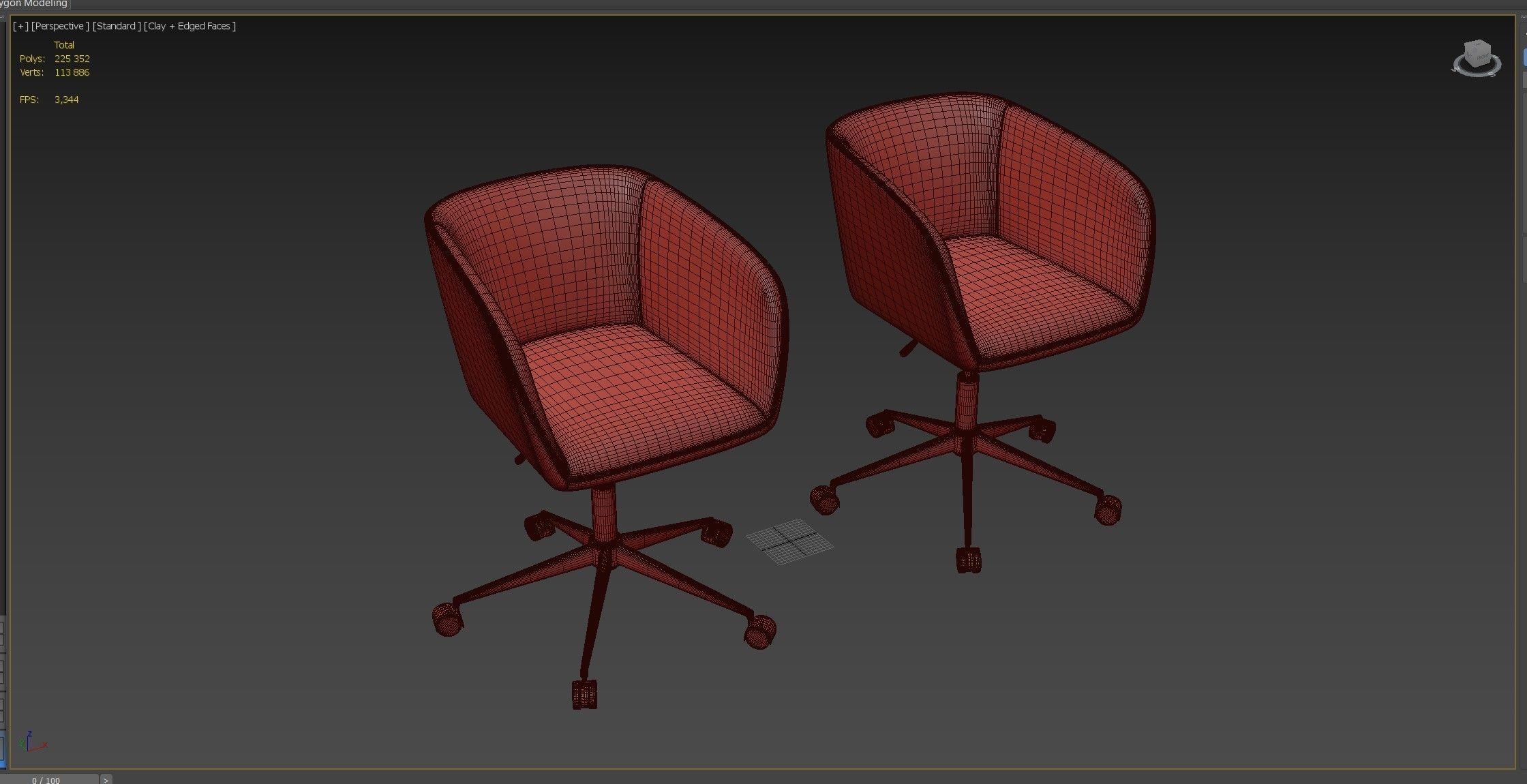 Office chair La Redoute Interieurs Mitis 3D model_9