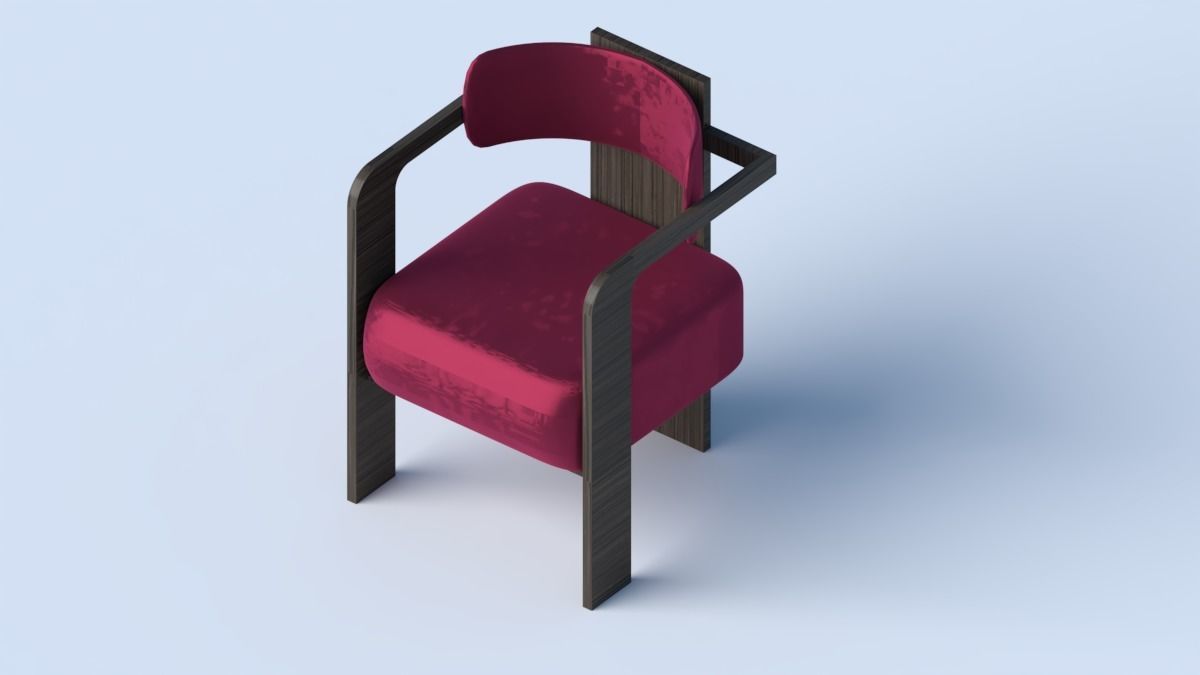 Arm Chair 3D model_2