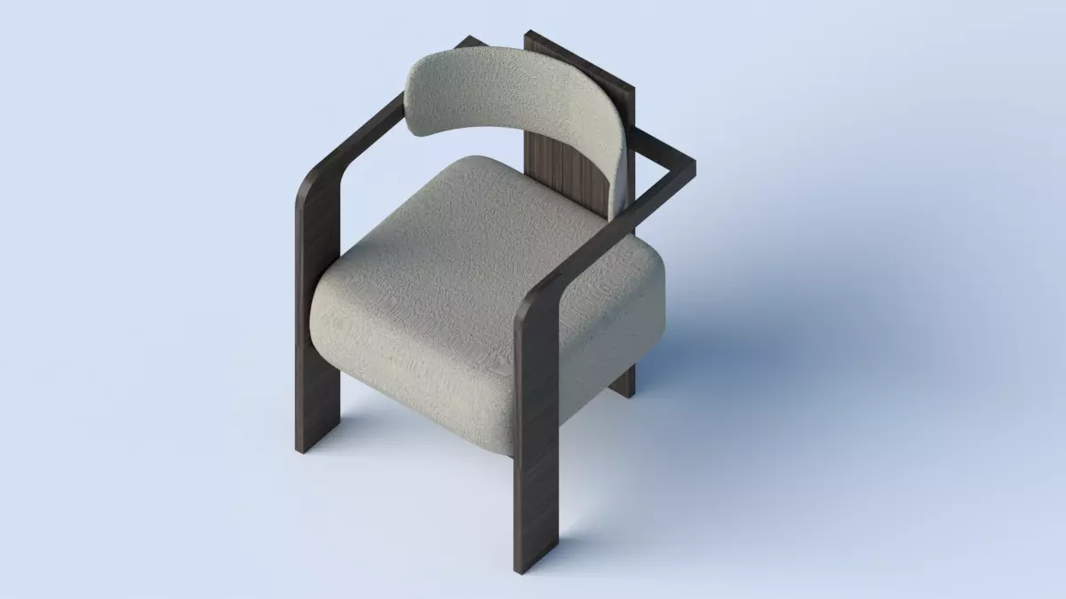 Arm Chair 3D model_0