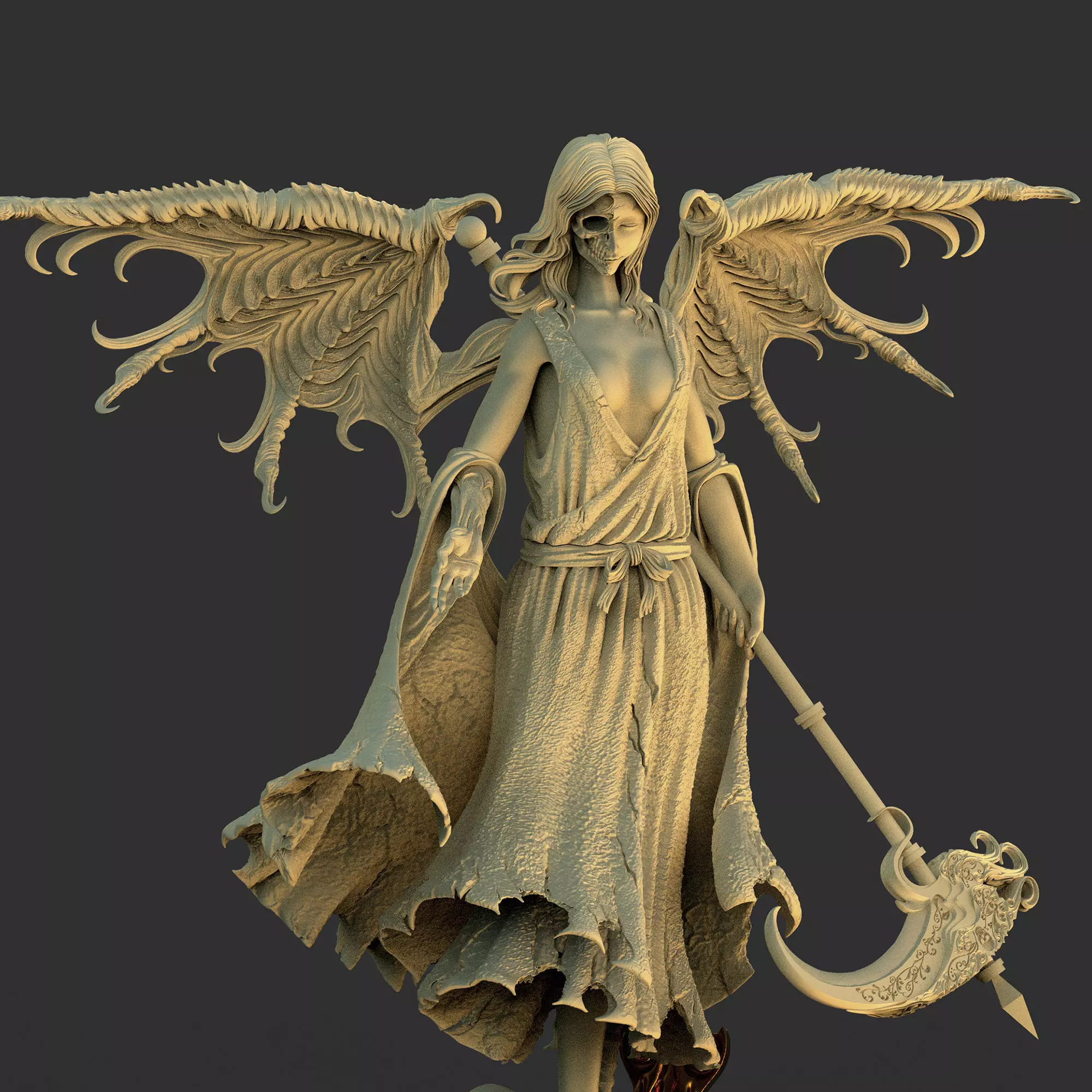 3D Game Assets 3D Printed Models Angel Figures 3D print model 3D print model_0