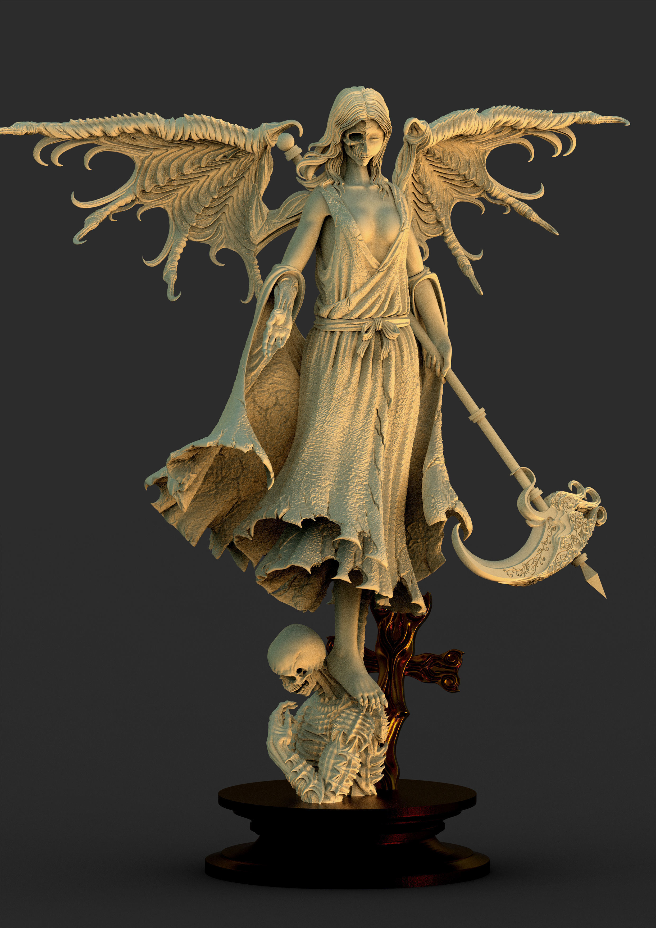 3D Game Assets 3D Printed Models Angel Figures 3D print model 3D print model_1