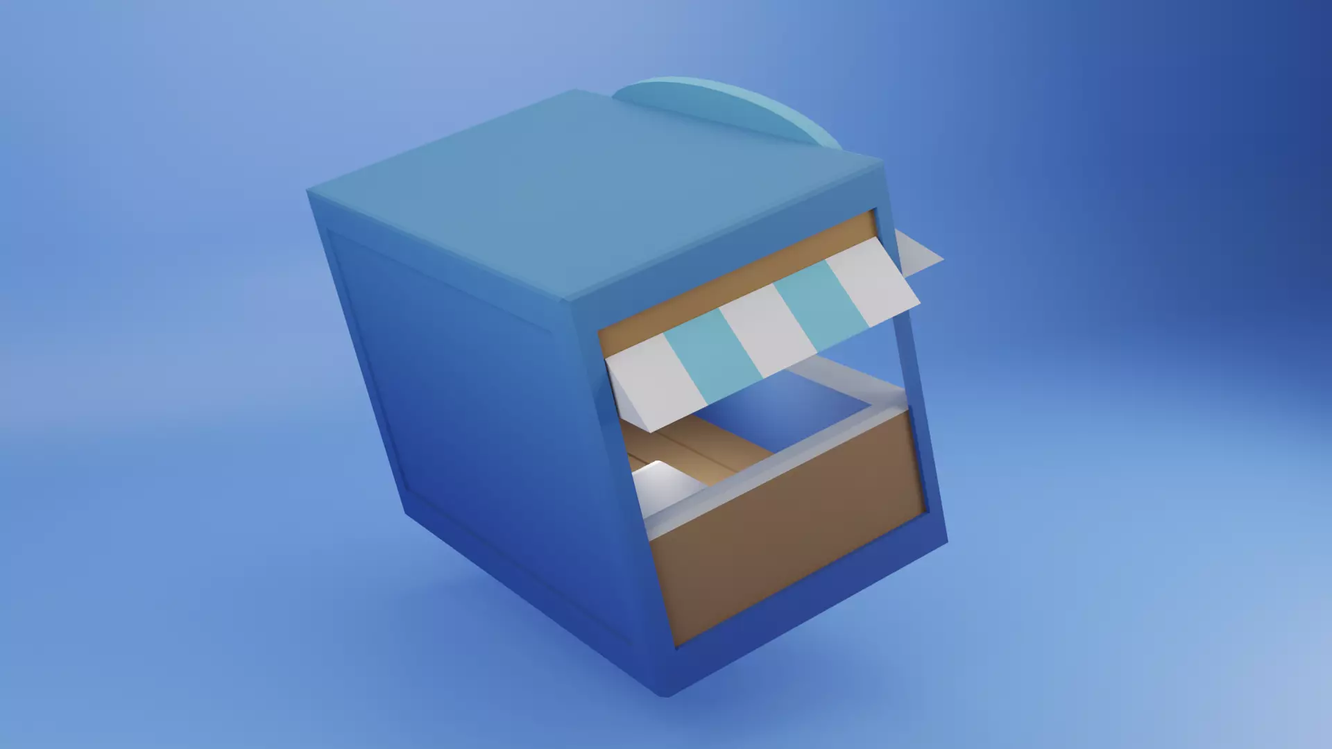 Festival Carnival Stands Low Poly Low-poly 3D model_8