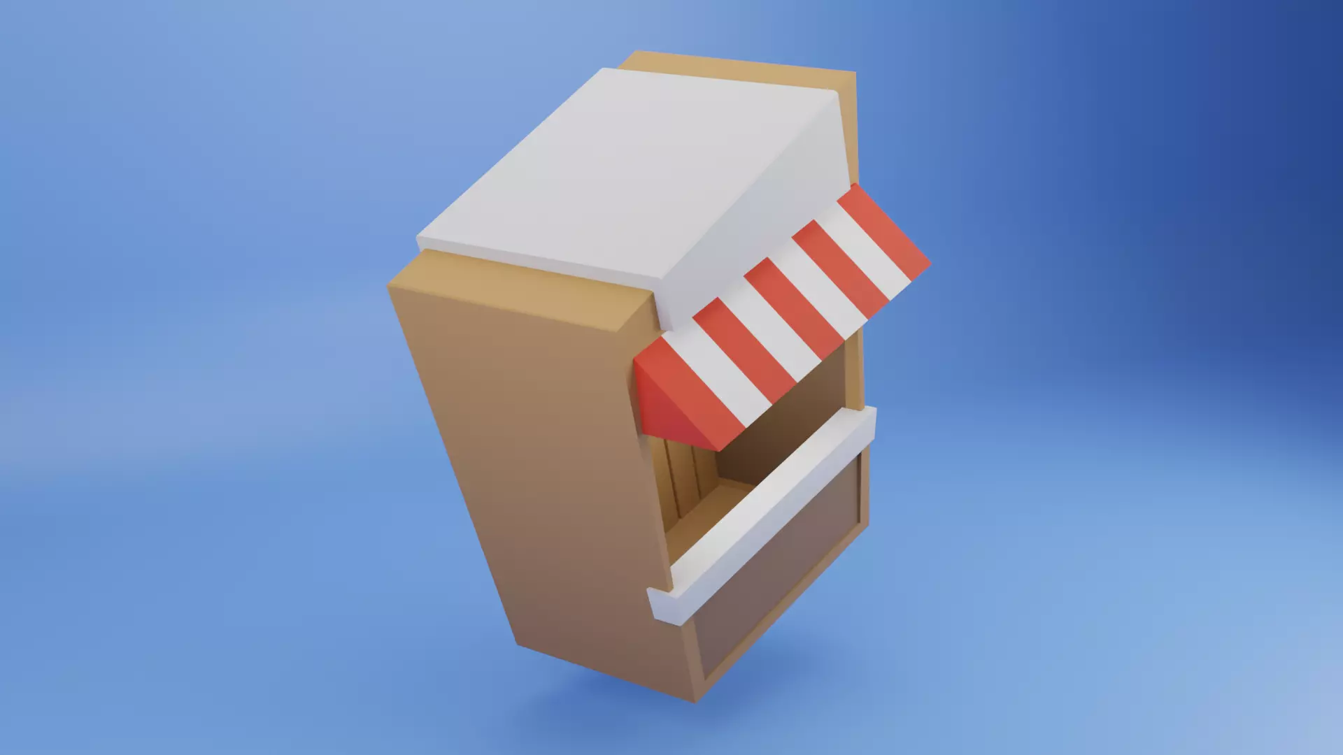 Festival Carnival Stands Low Poly Low-poly 3D model_11