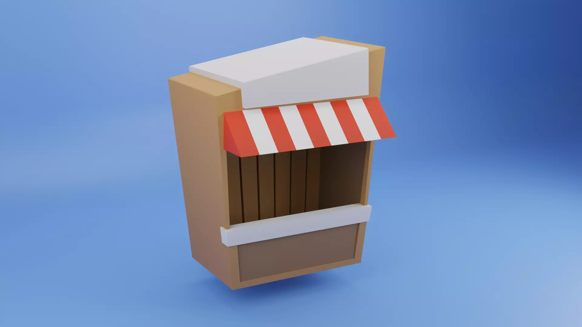 Festival Carnival Stands Low Poly Low-poly 3D model_9