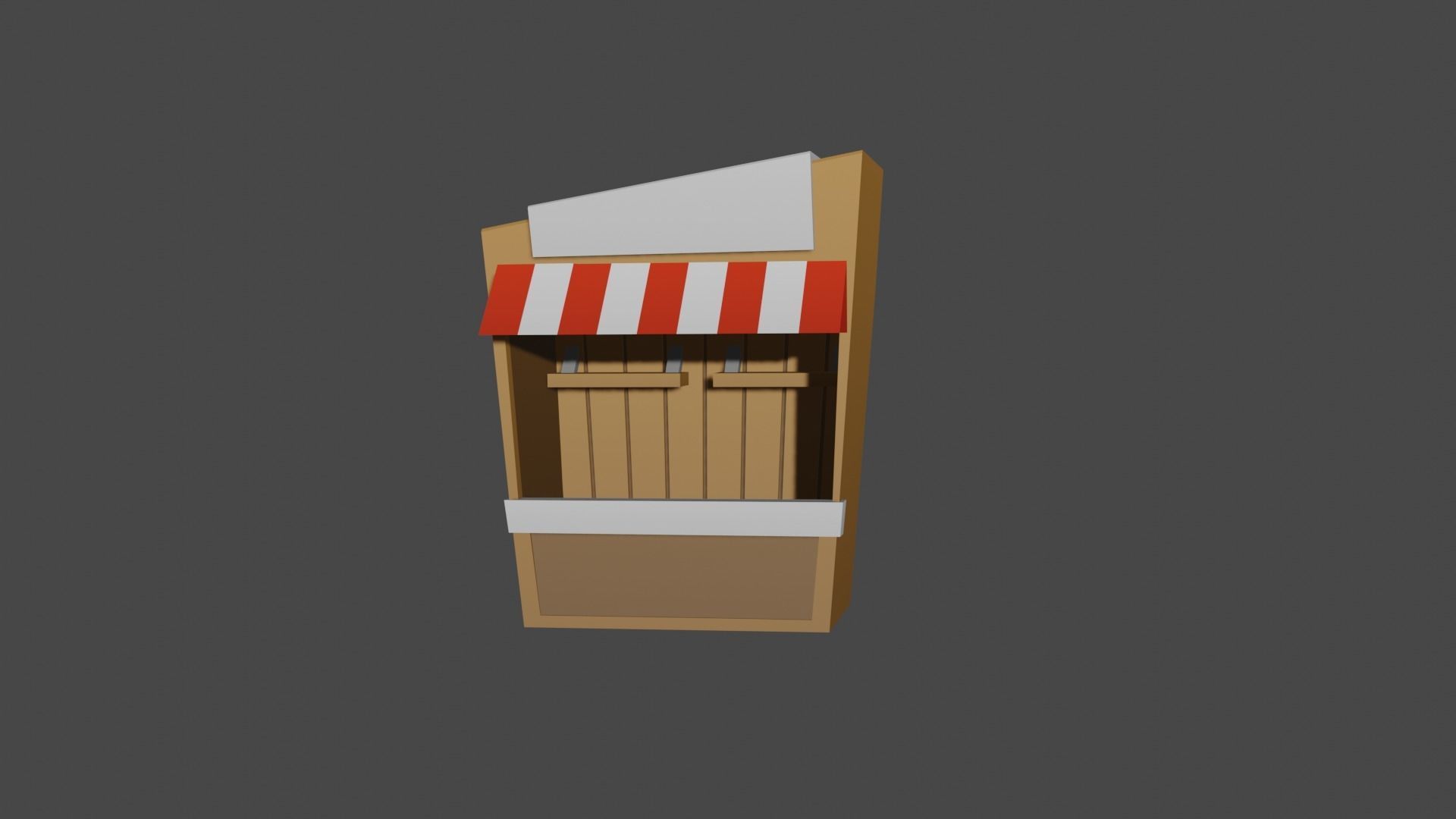 Festival Carnival Stands Low Poly Low-poly 3D model_15