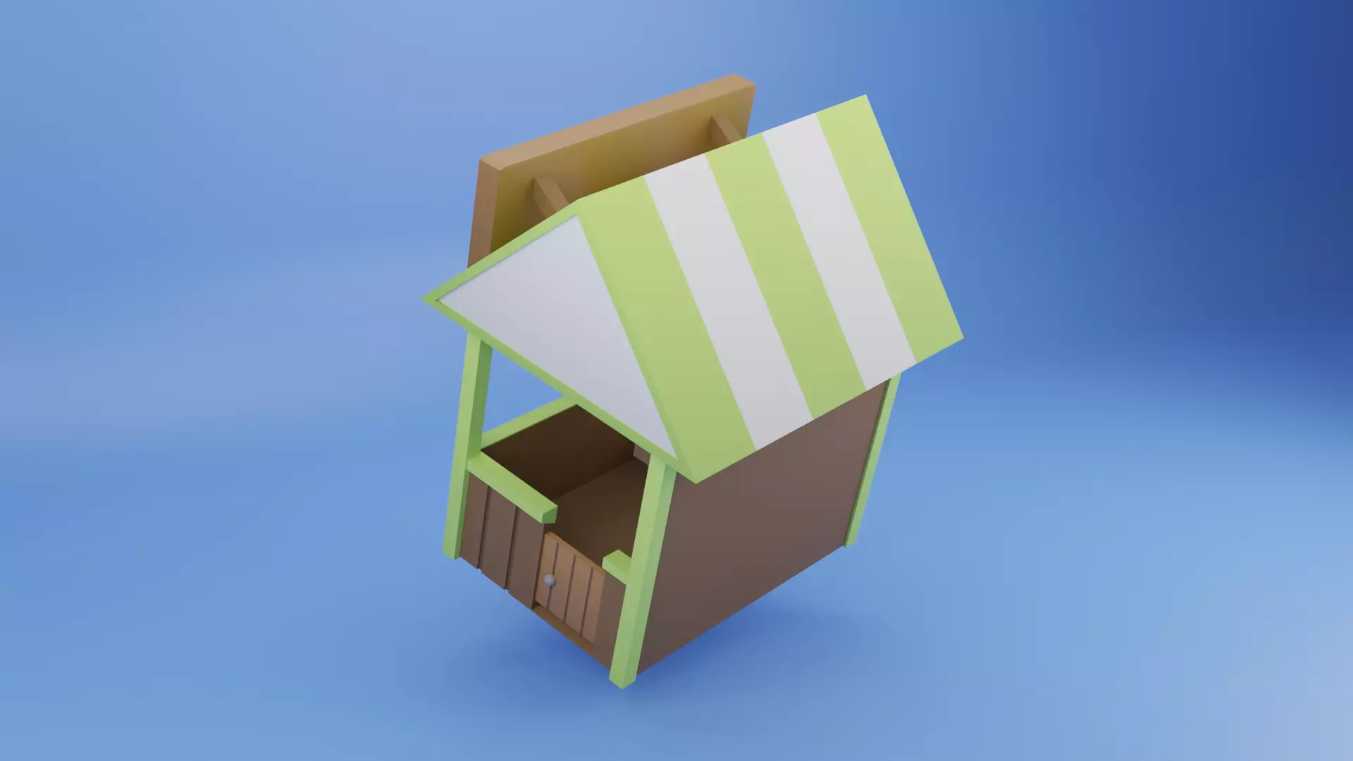 Festival Carnival Stands Low Poly Low-poly 3D model_5