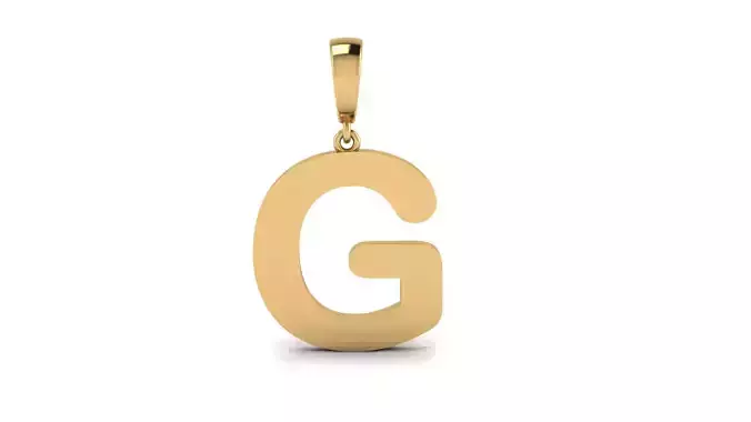 Pendant Alphabet Letter 15 mm Arial Rounded G 3D print model