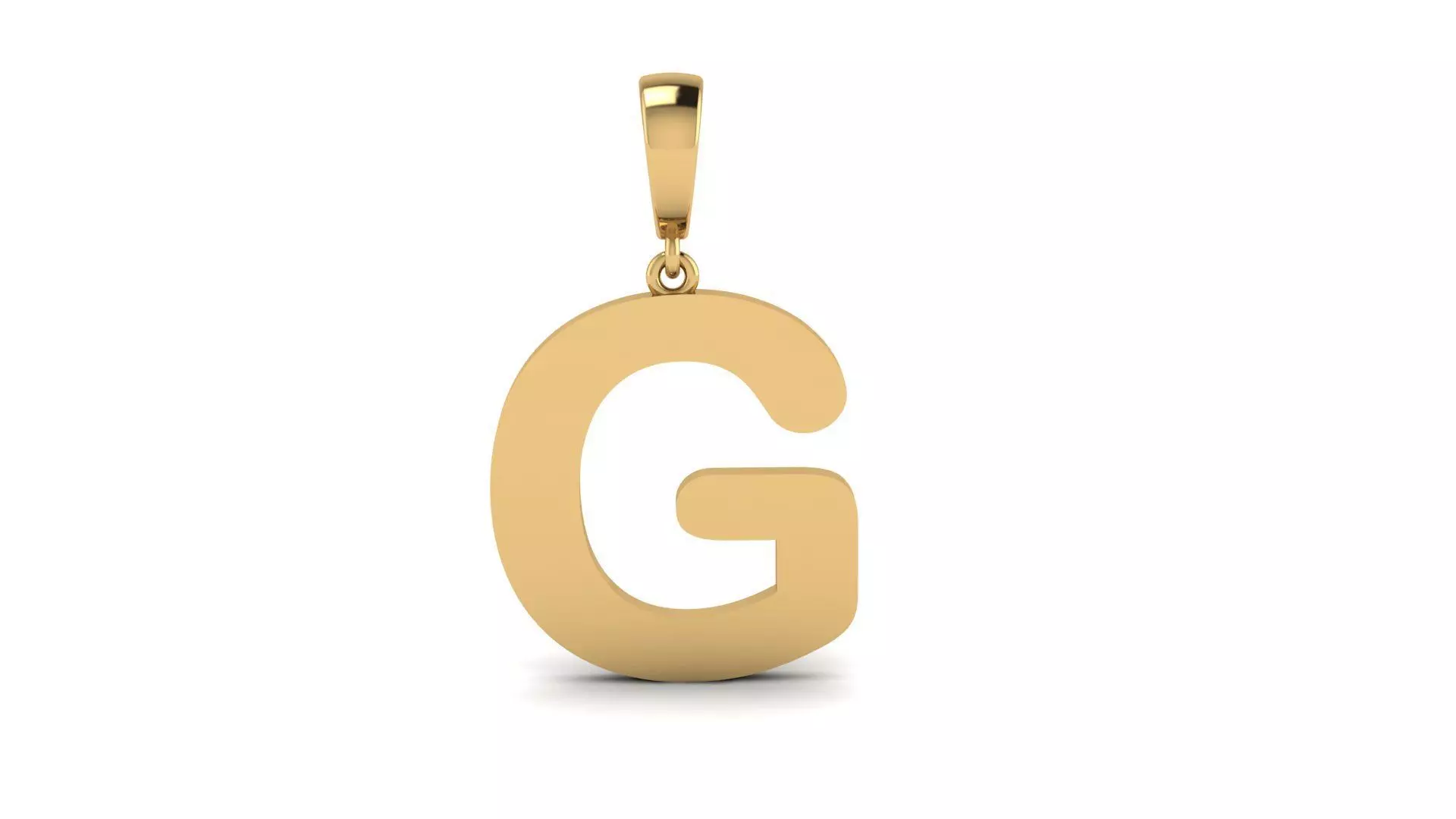 Pendant Alphabet Letter 15 mm Arial Rounded G 3D print model