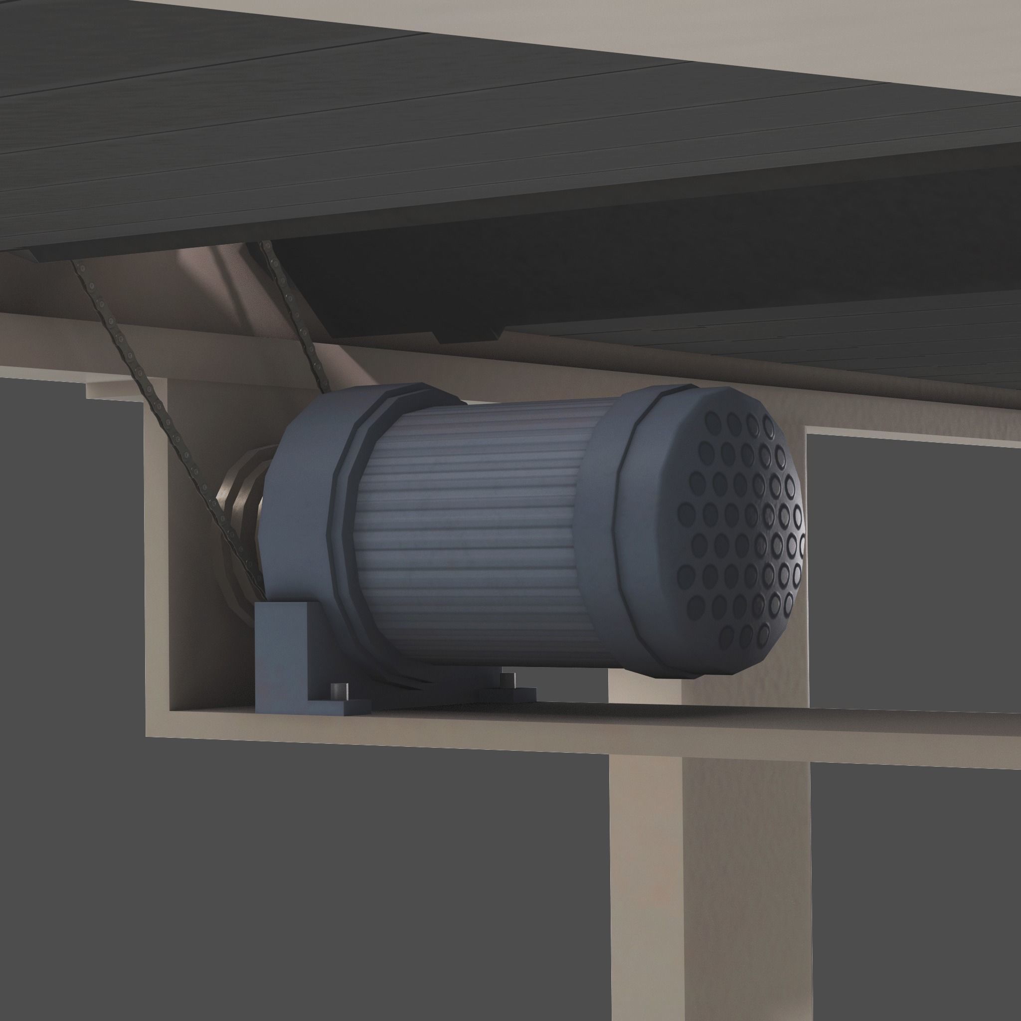 Conveyor Low-poly 3D model_3