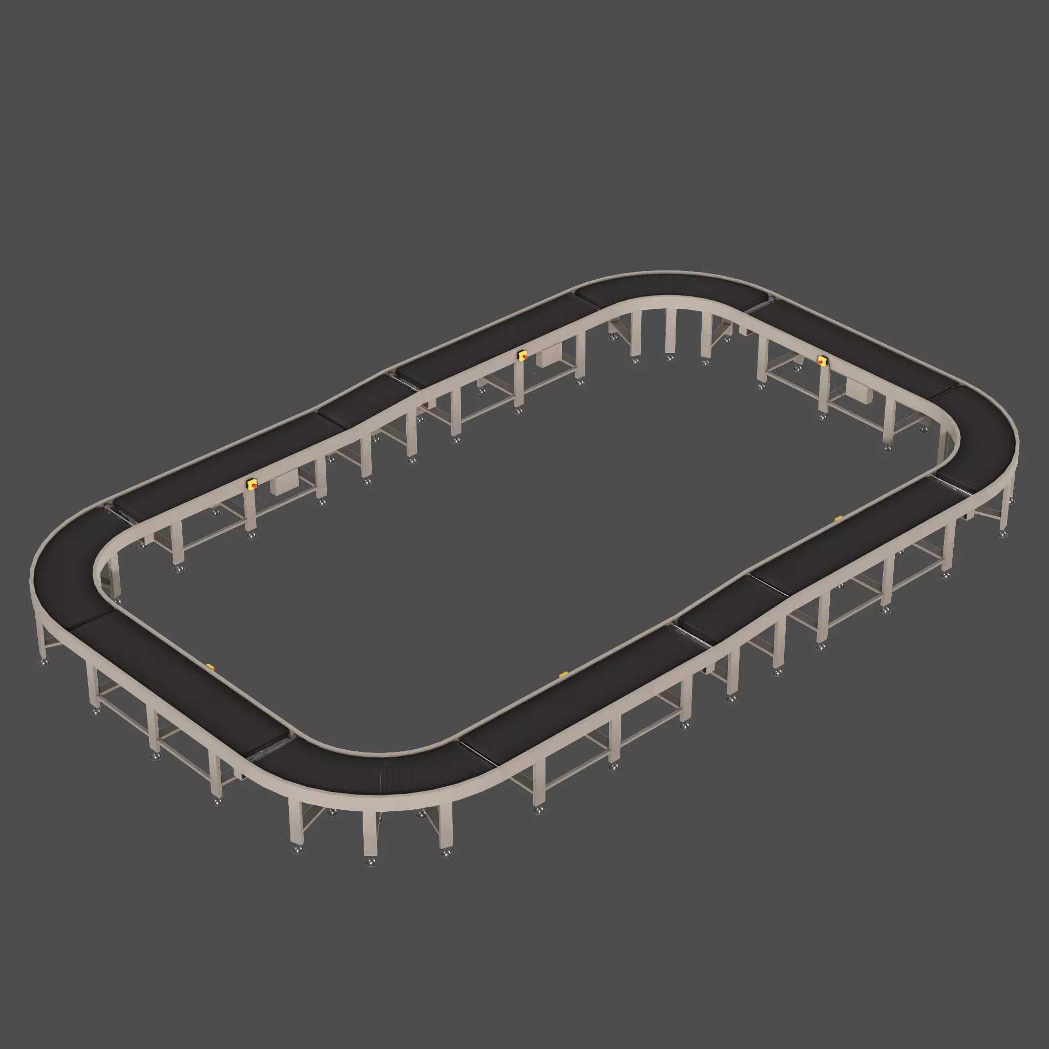 Conveyor Low-poly 3D model_0
