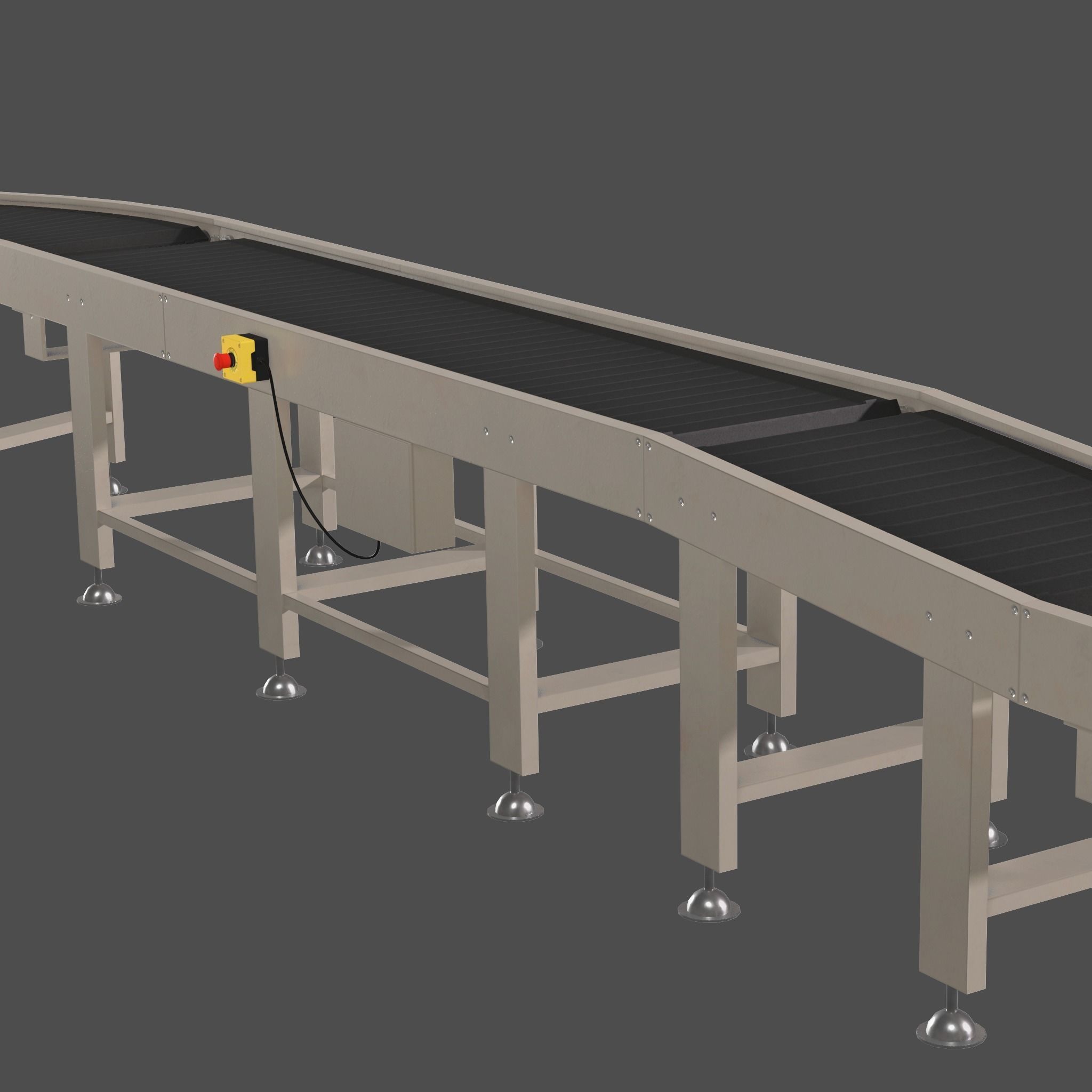 Conveyor Low-poly 3D model_5