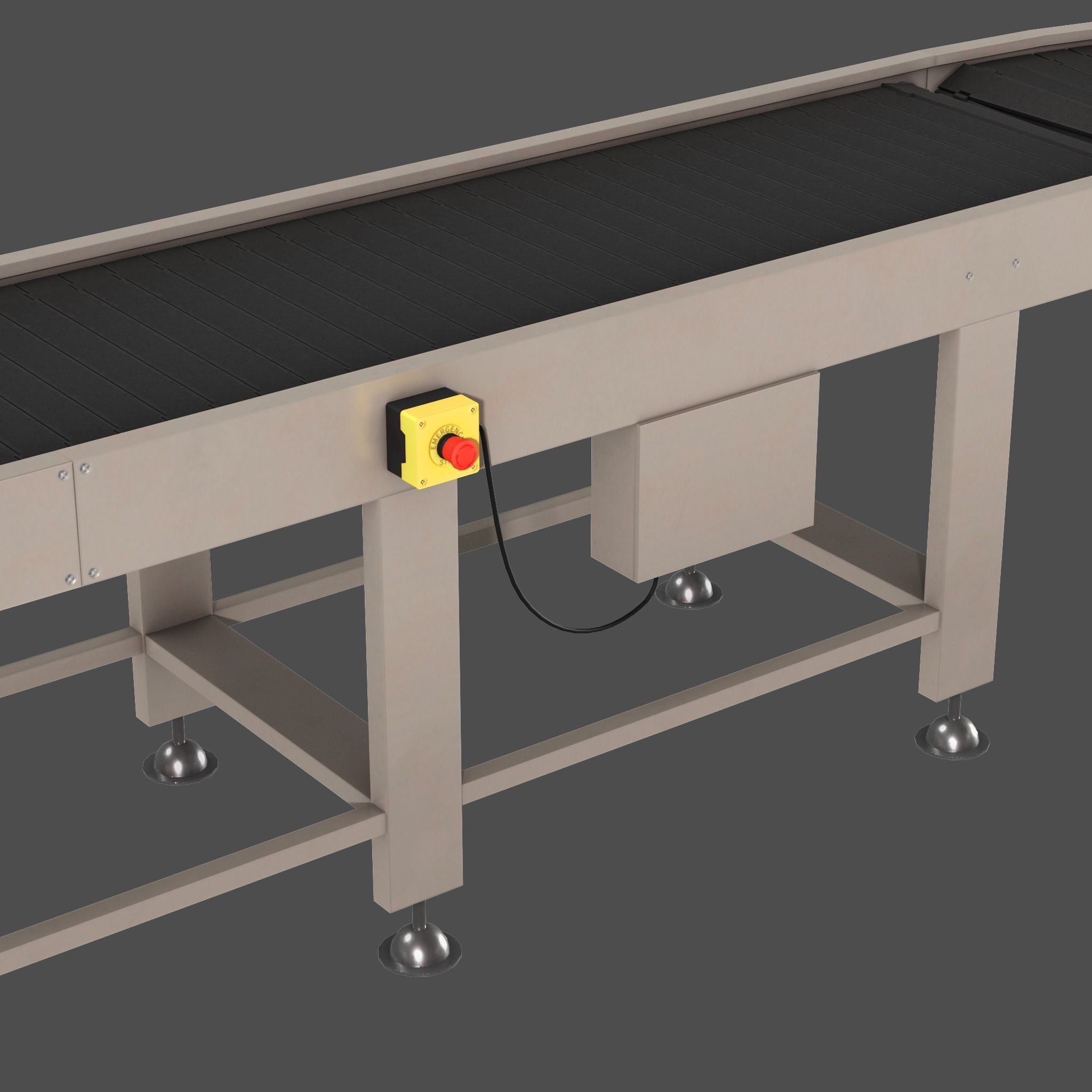 Conveyor Low-poly 3D model_2