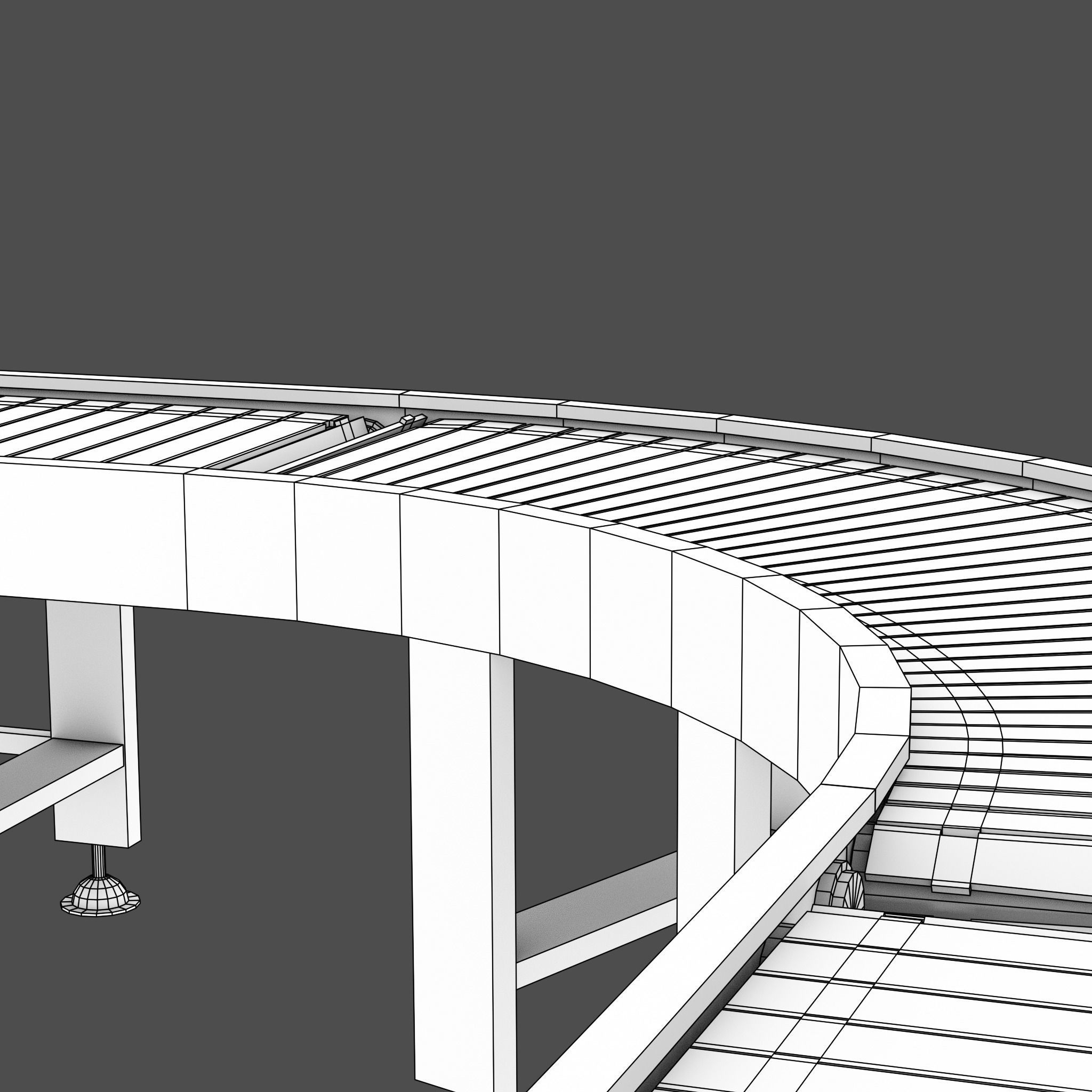 Conveyor Low-poly 3D model_9