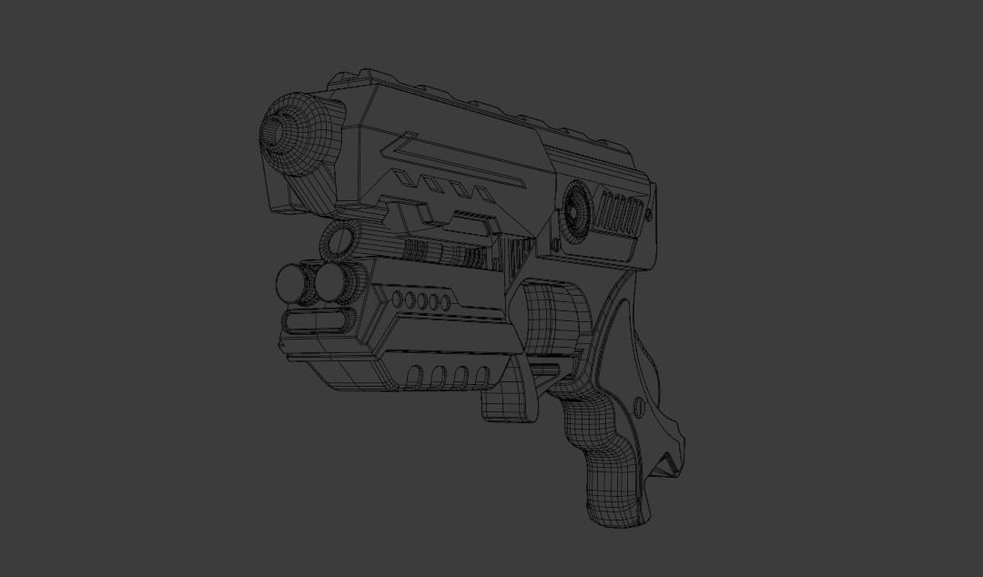 Gun 0088 Low-poly 3D model_4