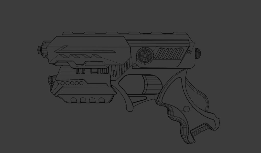 Gun 0088 Low-poly 3D model_5