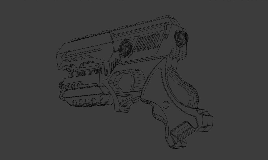 Gun 0088 Low-poly 3D model_6