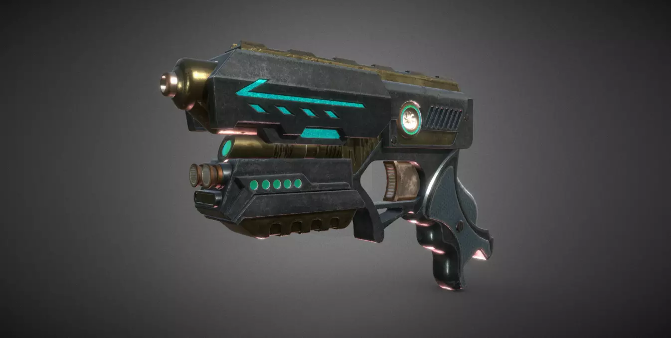 Gun 0088 Low-poly 3D model_0