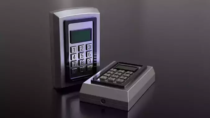 Keypad Lock Low-poly 3D model