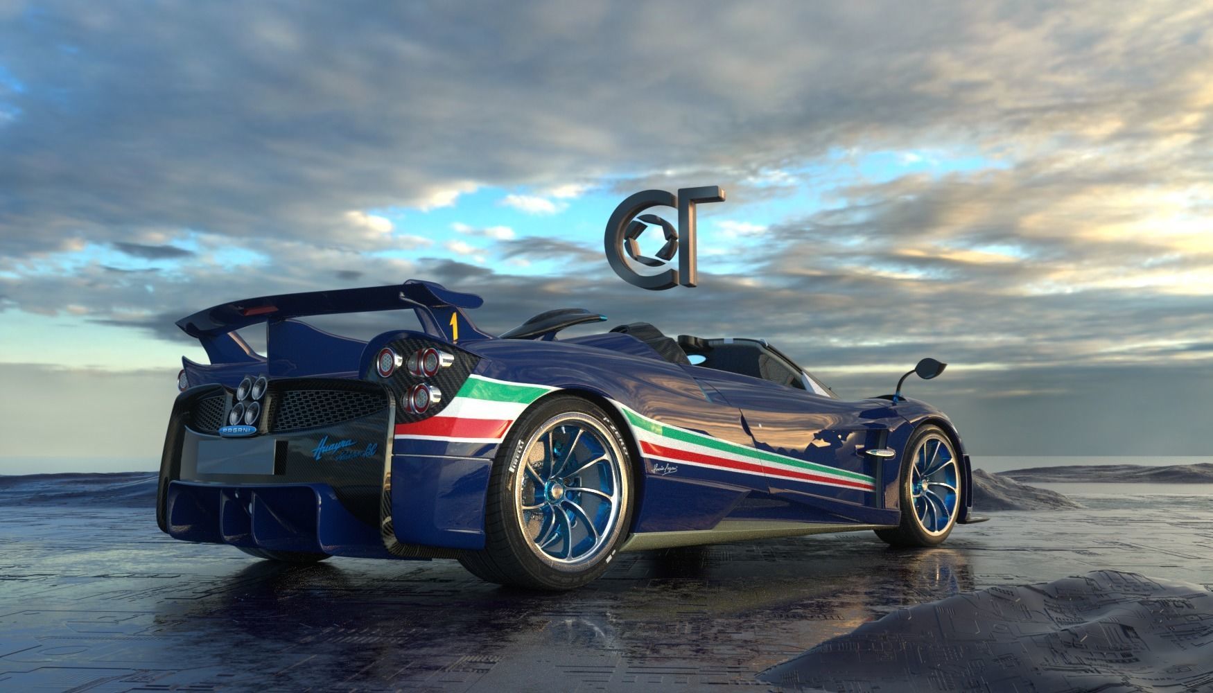 Pagani Huayra Tricolore 2021 3D model 3D model_1