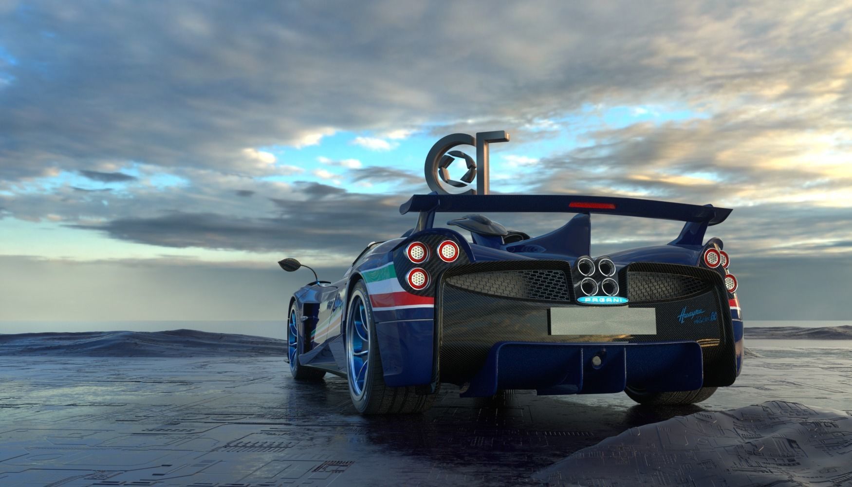 Pagani Huayra Tricolore 2021 3D model 3D model_5