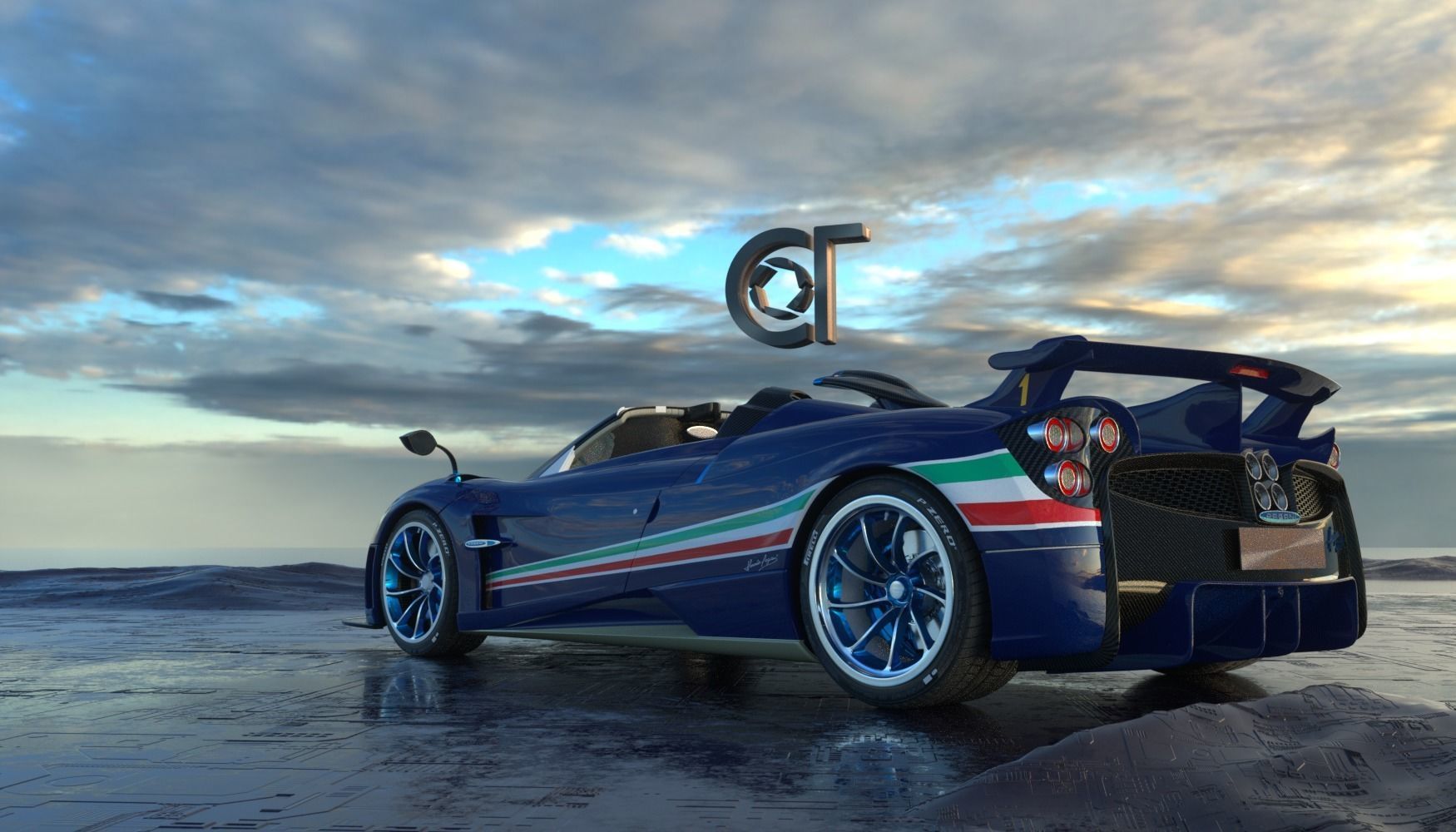 Pagani Huayra Tricolore 2021 3D model 3D model_7