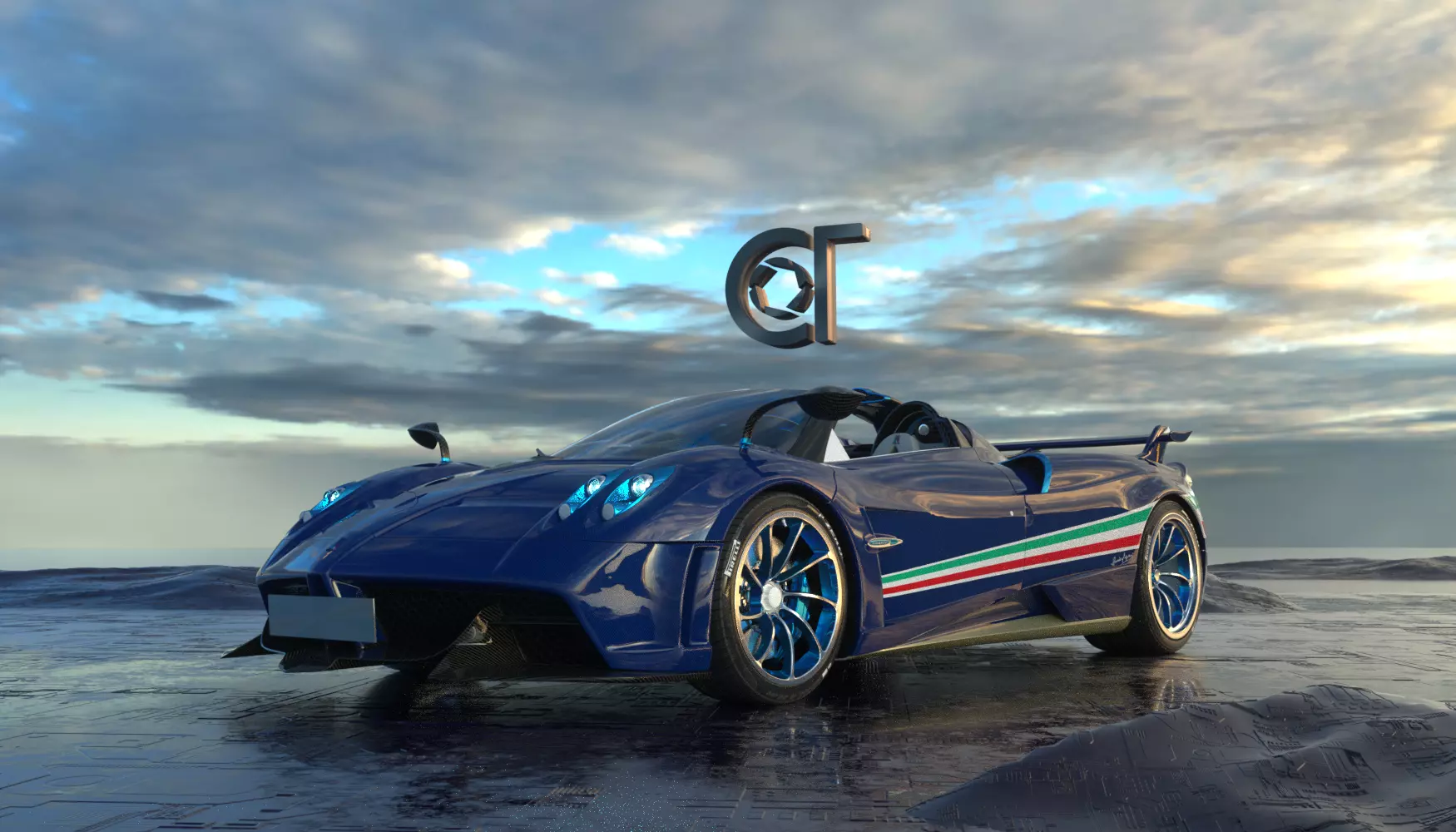 Pagani Huayra Tricolore 2021 3D model 3D model_0