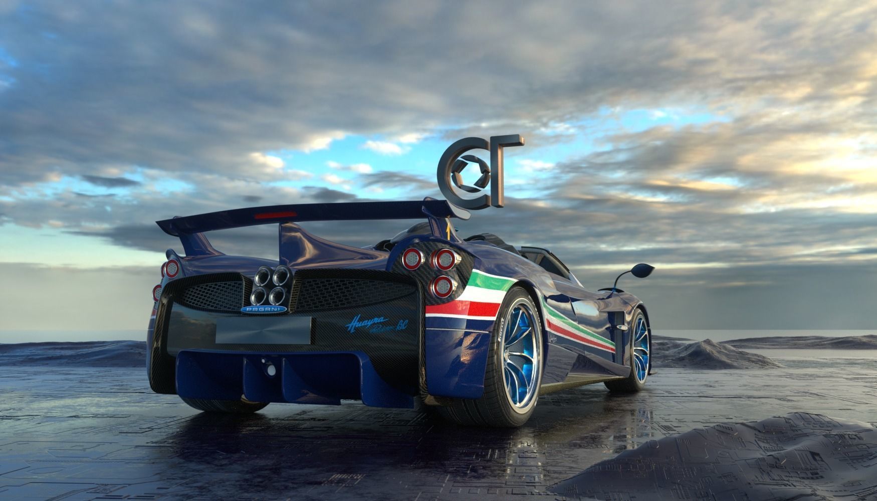 Pagani Huayra Tricolore 2021 3D model 3D model_4