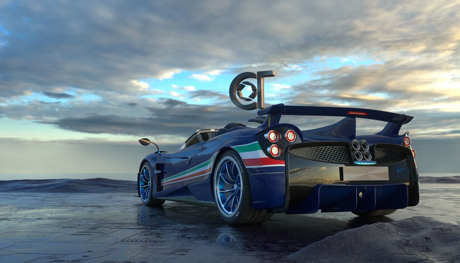 Pagani Huayra Tricolore 2021 3D model 3D model_6
