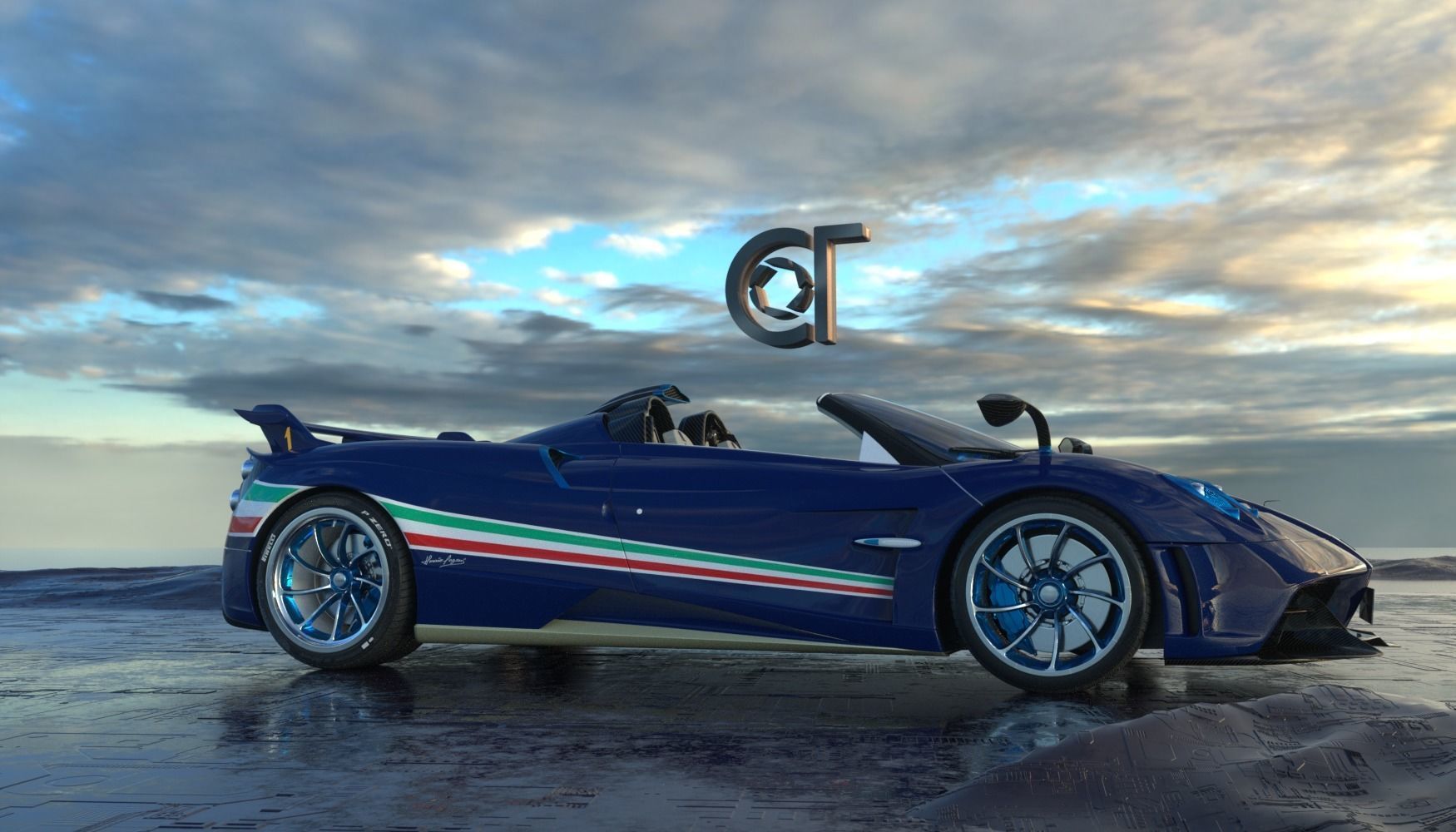 Pagani Huayra Tricolore 2021 3D model 3D model_13