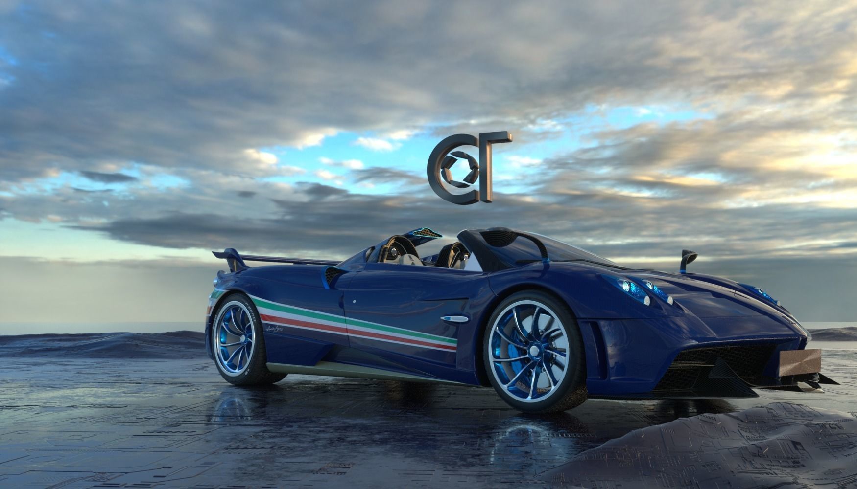 Pagani Huayra Tricolore 2021 3D model 3D model_12