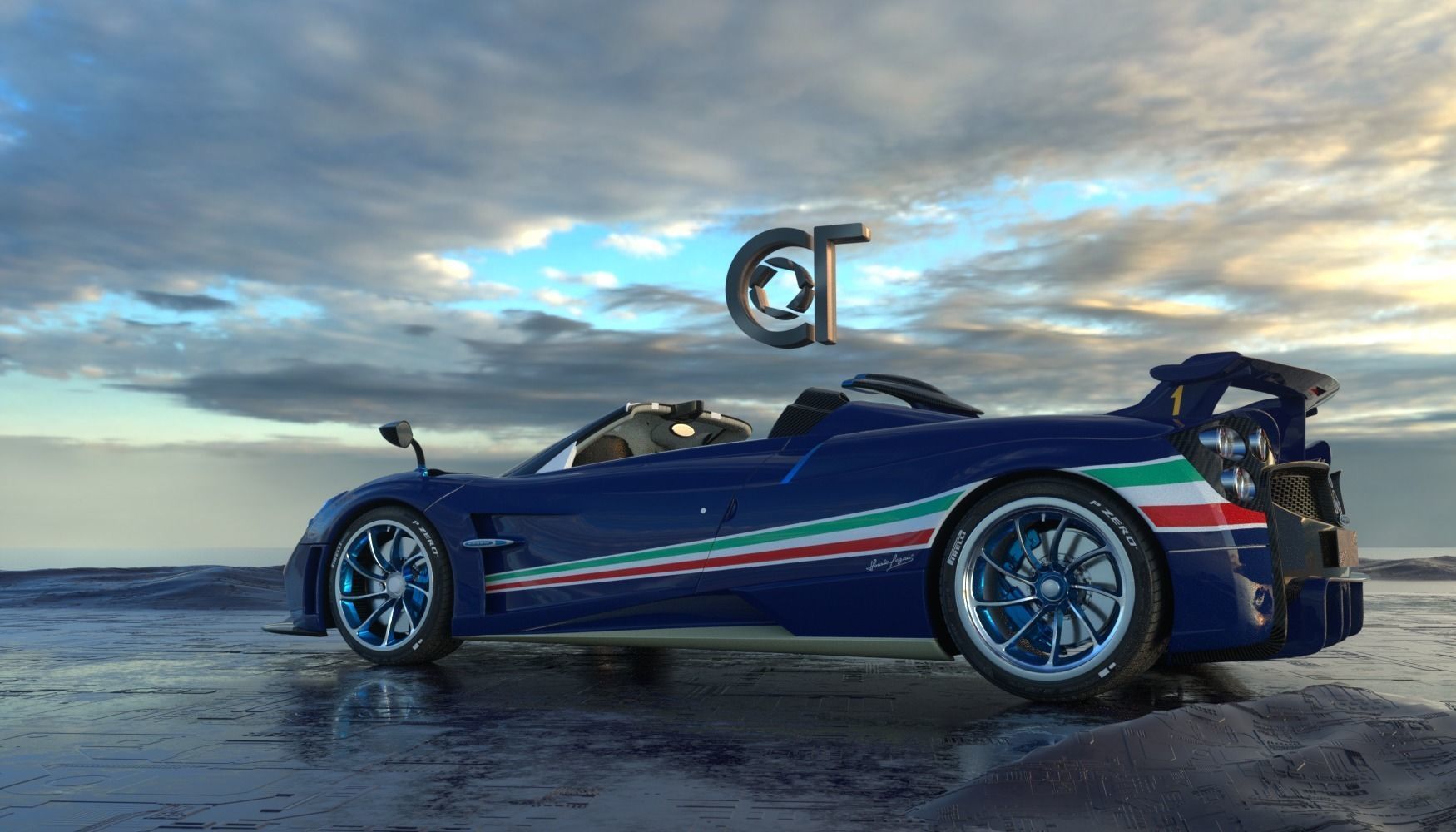Pagani Huayra Tricolore 2021 3D model 3D model_8
