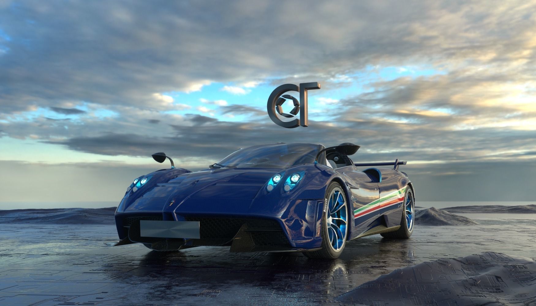 Pagani Huayra Tricolore 2021 3D model 3D model_3