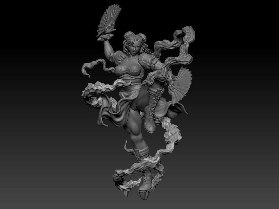 Chun li  Street Fighter  3D model_2