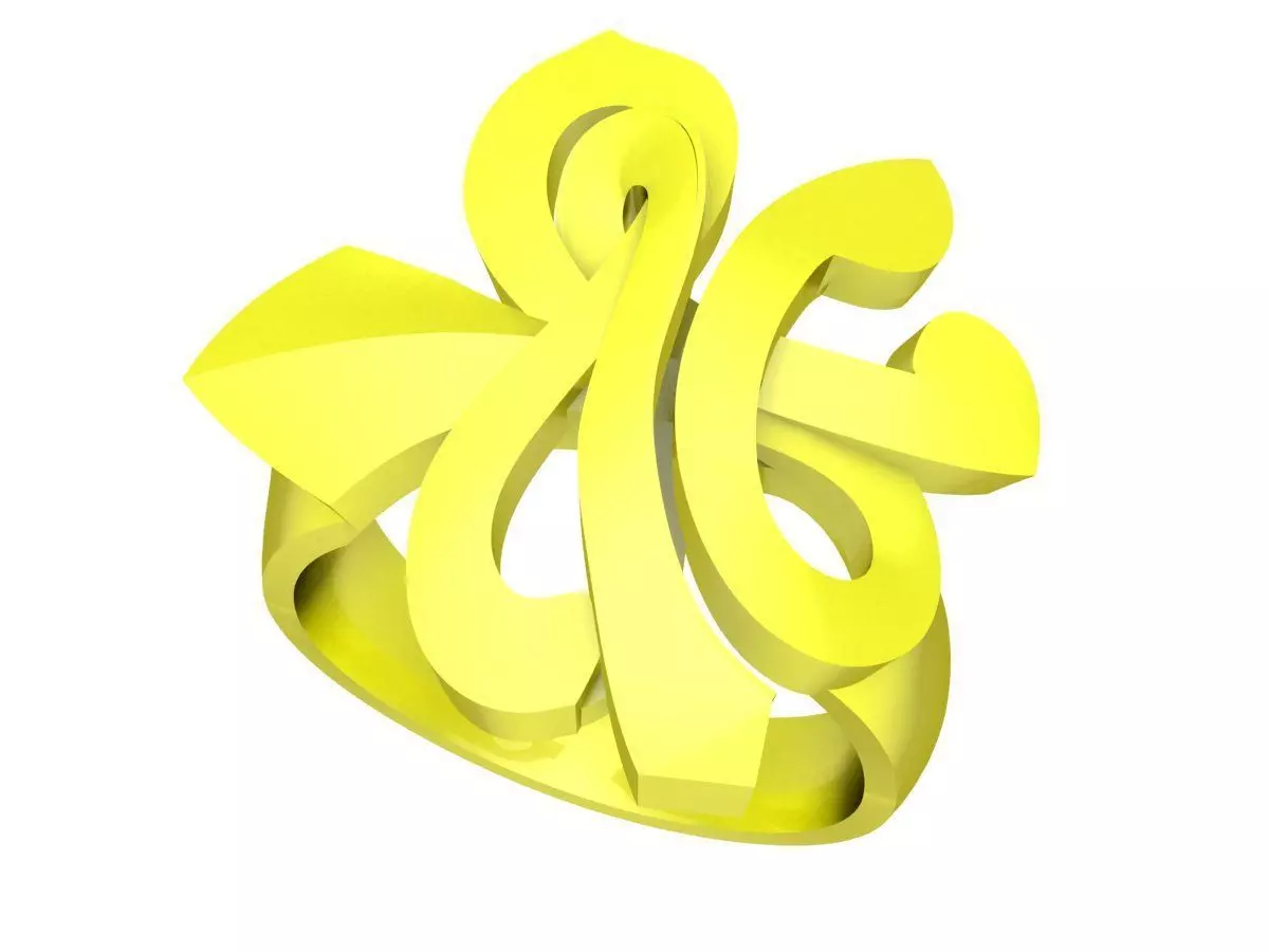 Artistic Abstract Ribbon Ring 3D Model for Creative Jewelry 5279 3D print model