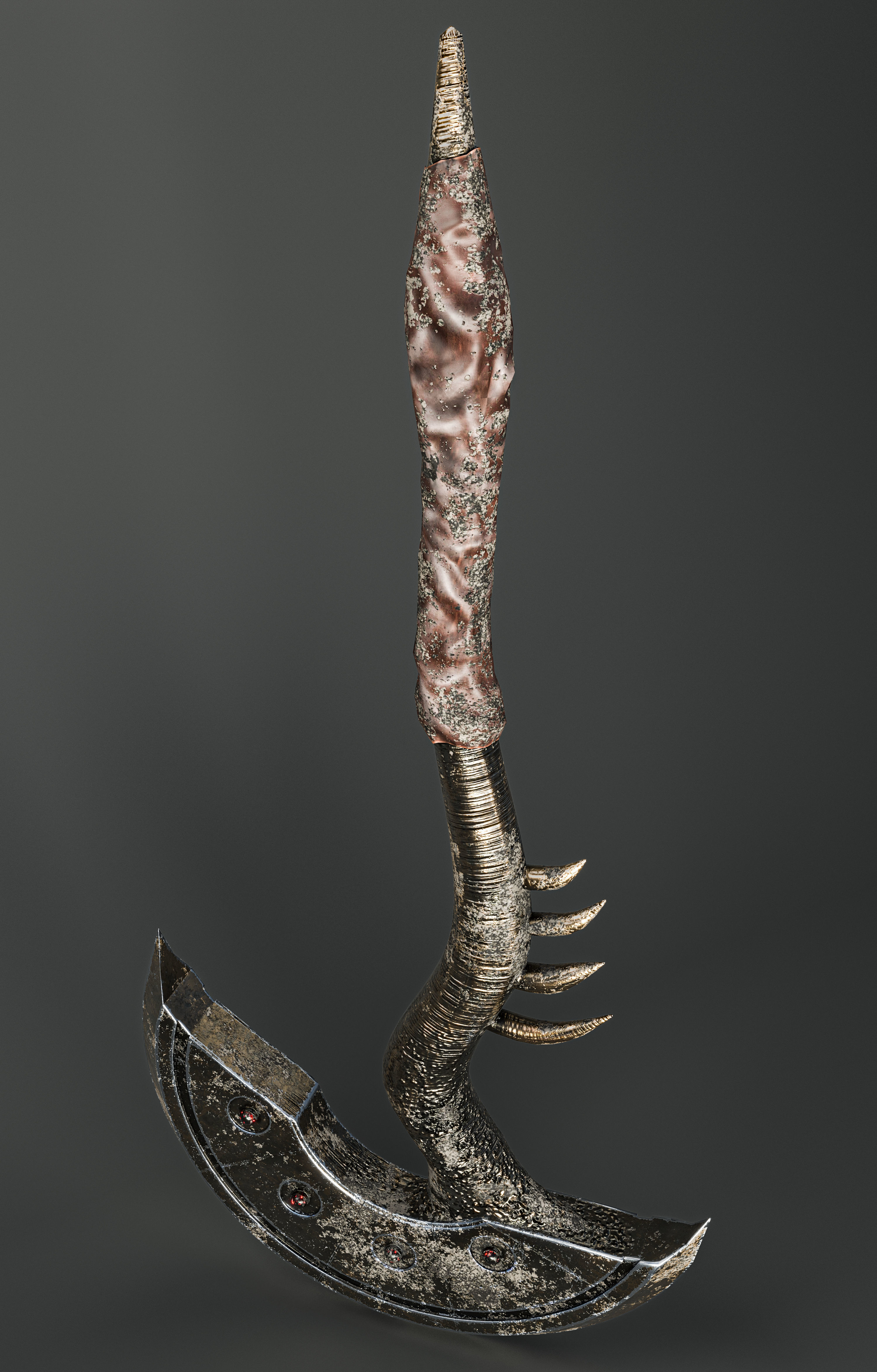 Astarte  War Axe and Dagger Low-poly 3D model_2