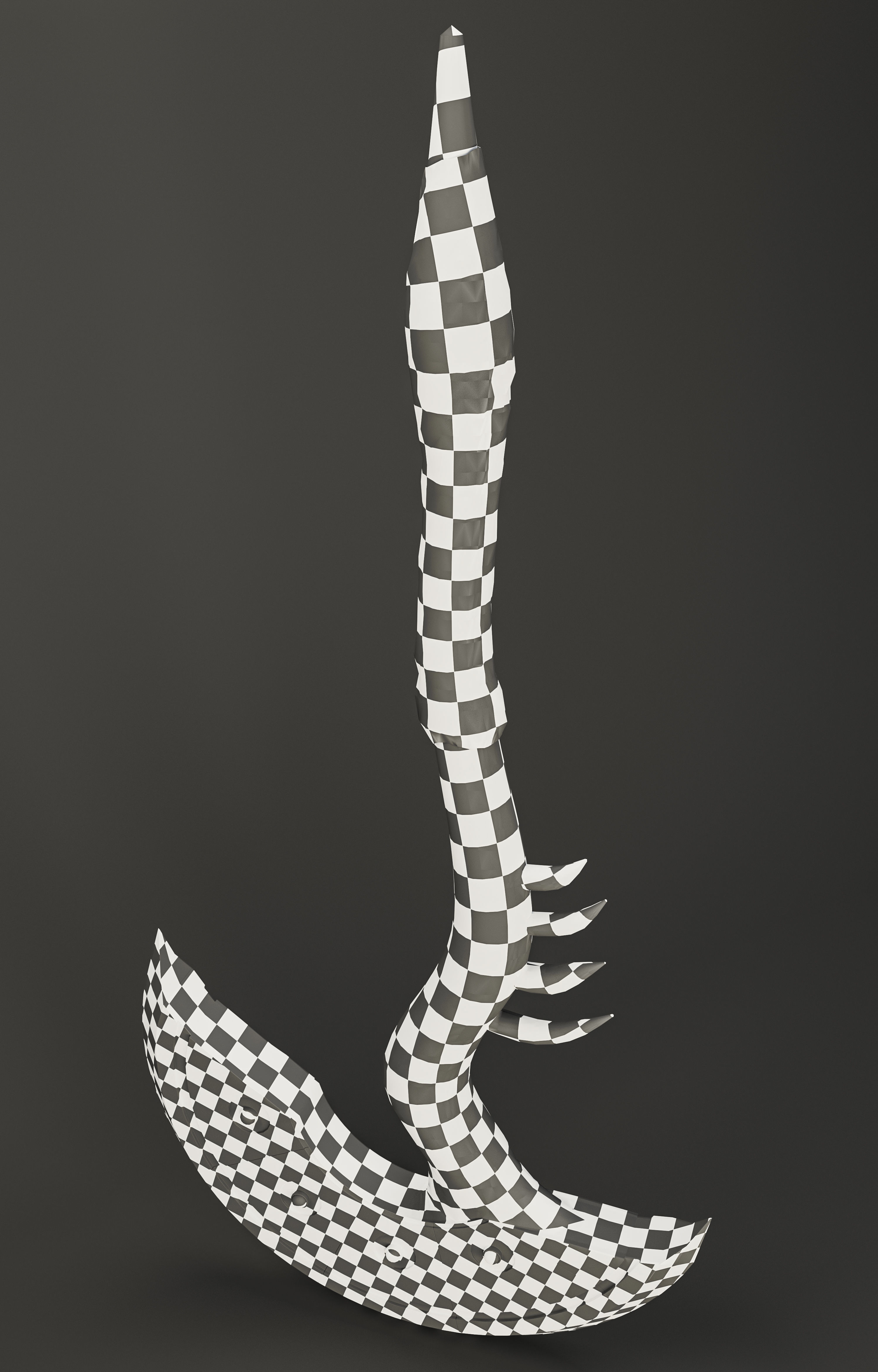 Astarte  War Axe and Dagger Low-poly 3D model_3