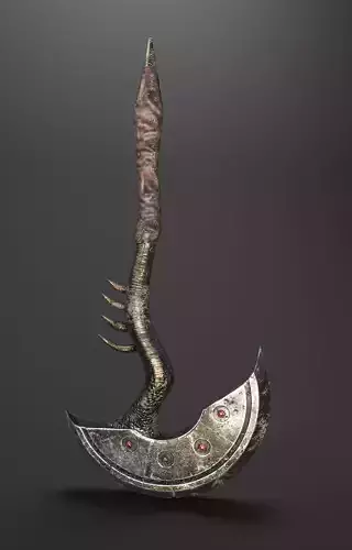 Astarte  War Axe and Dagger Low-poly 3D model
