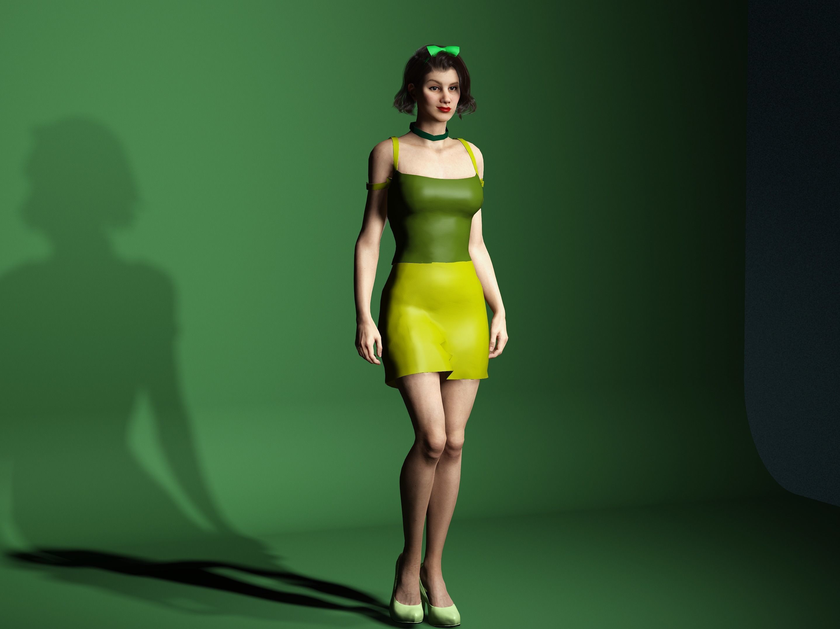 Drizella the stepsister-Female character Low-poly 3D model_5