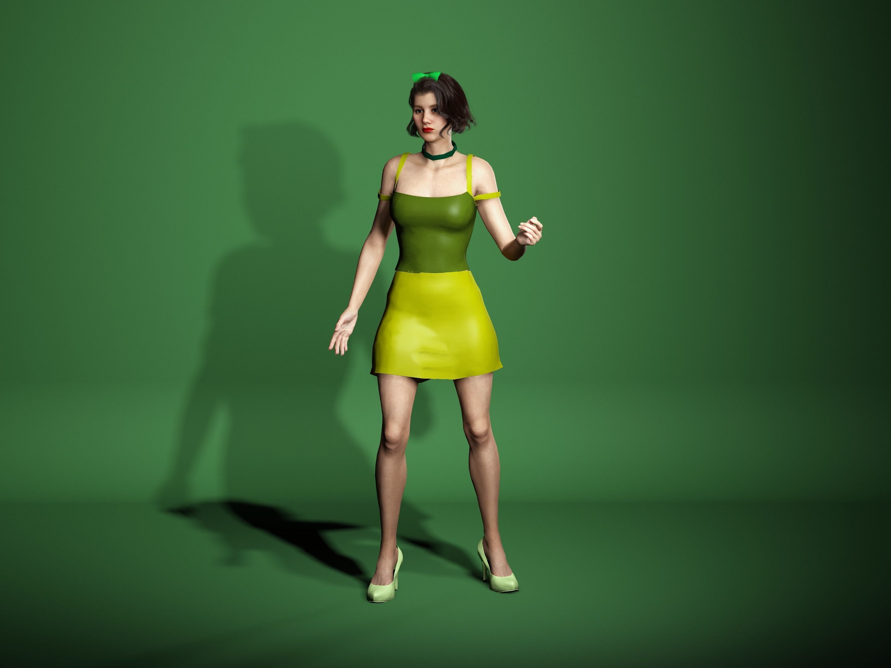 Drizella the stepsister-Female character Low-poly 3D model_7
