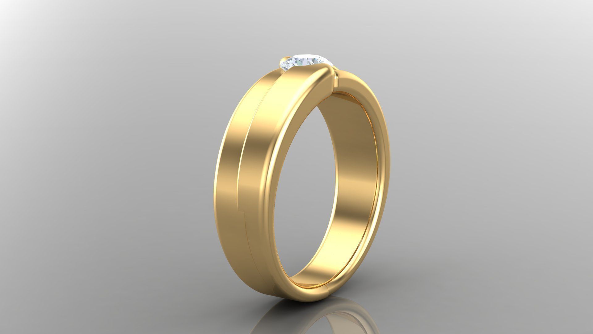 Diamond Man Ring Cad  MR  95 3D print model_1