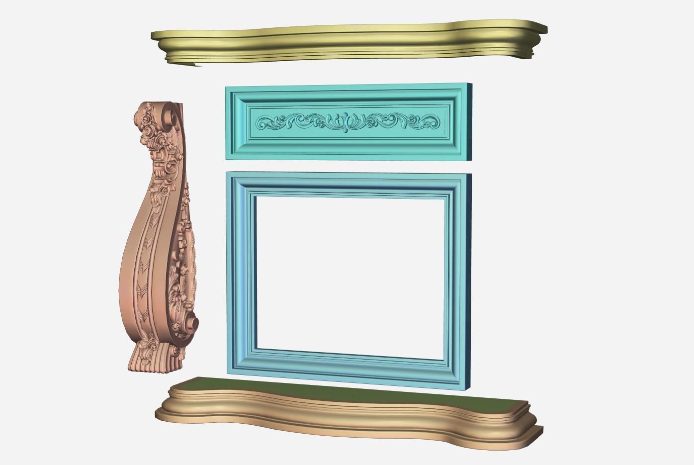 Fireplace 3d model for cnc 01 3D model_8