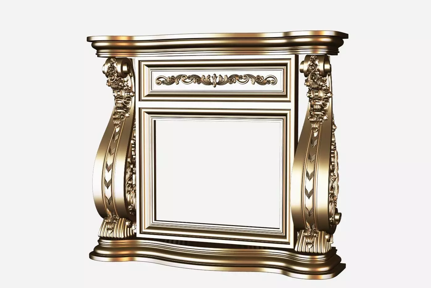 Fireplace 3d model for cnc 01 3D model_0