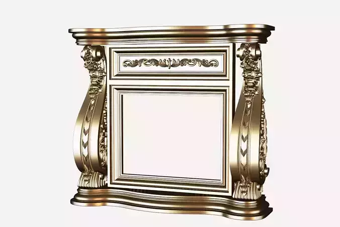 Fireplace  3d model for cnc 01