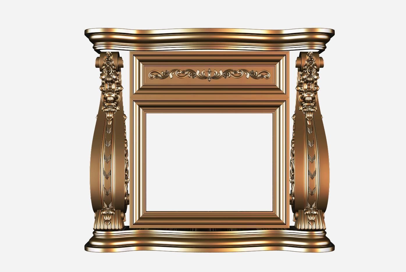 Fireplace 3d model for cnc 01 3D model_1