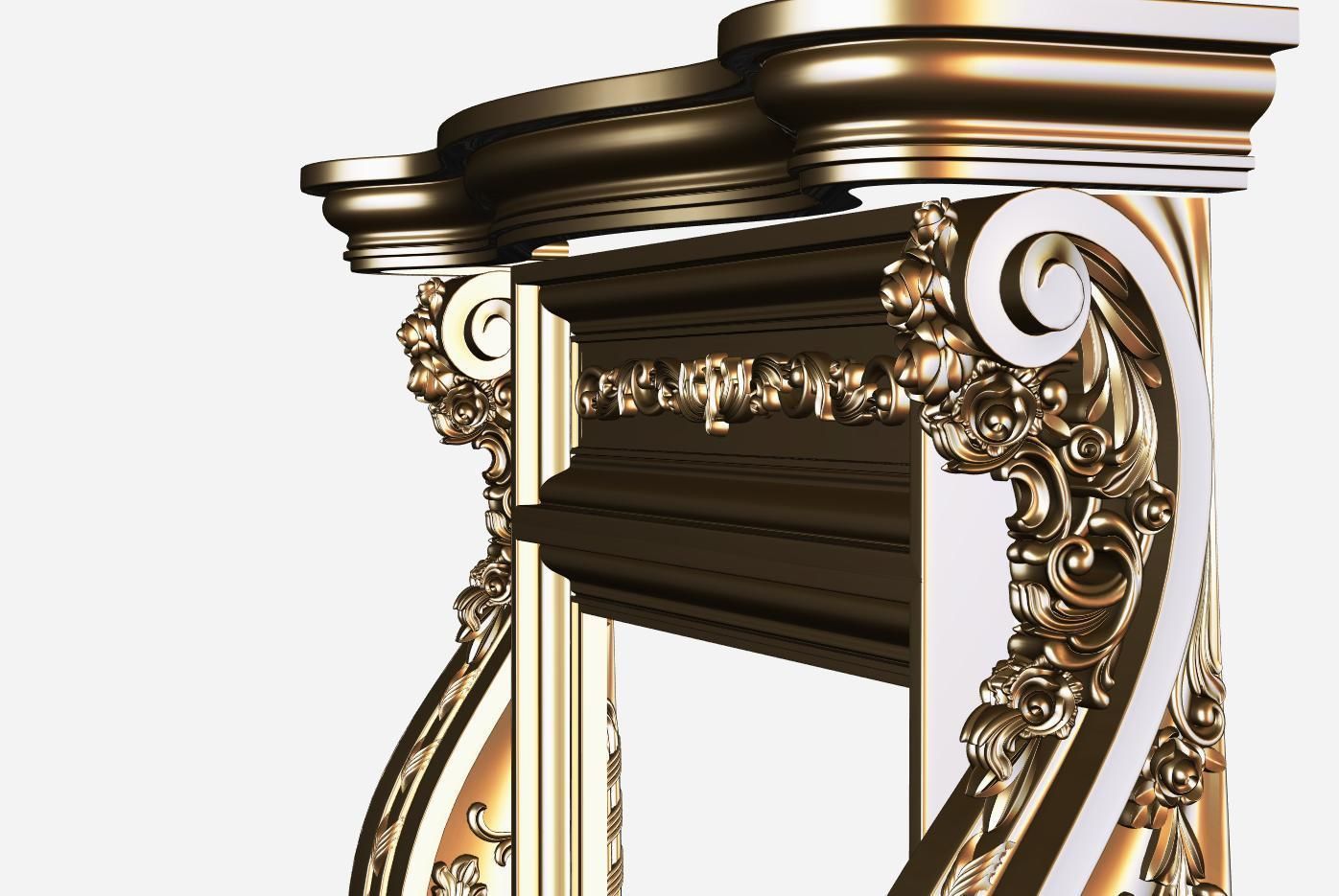 Fireplace 3d model for cnc 01 3D model_5