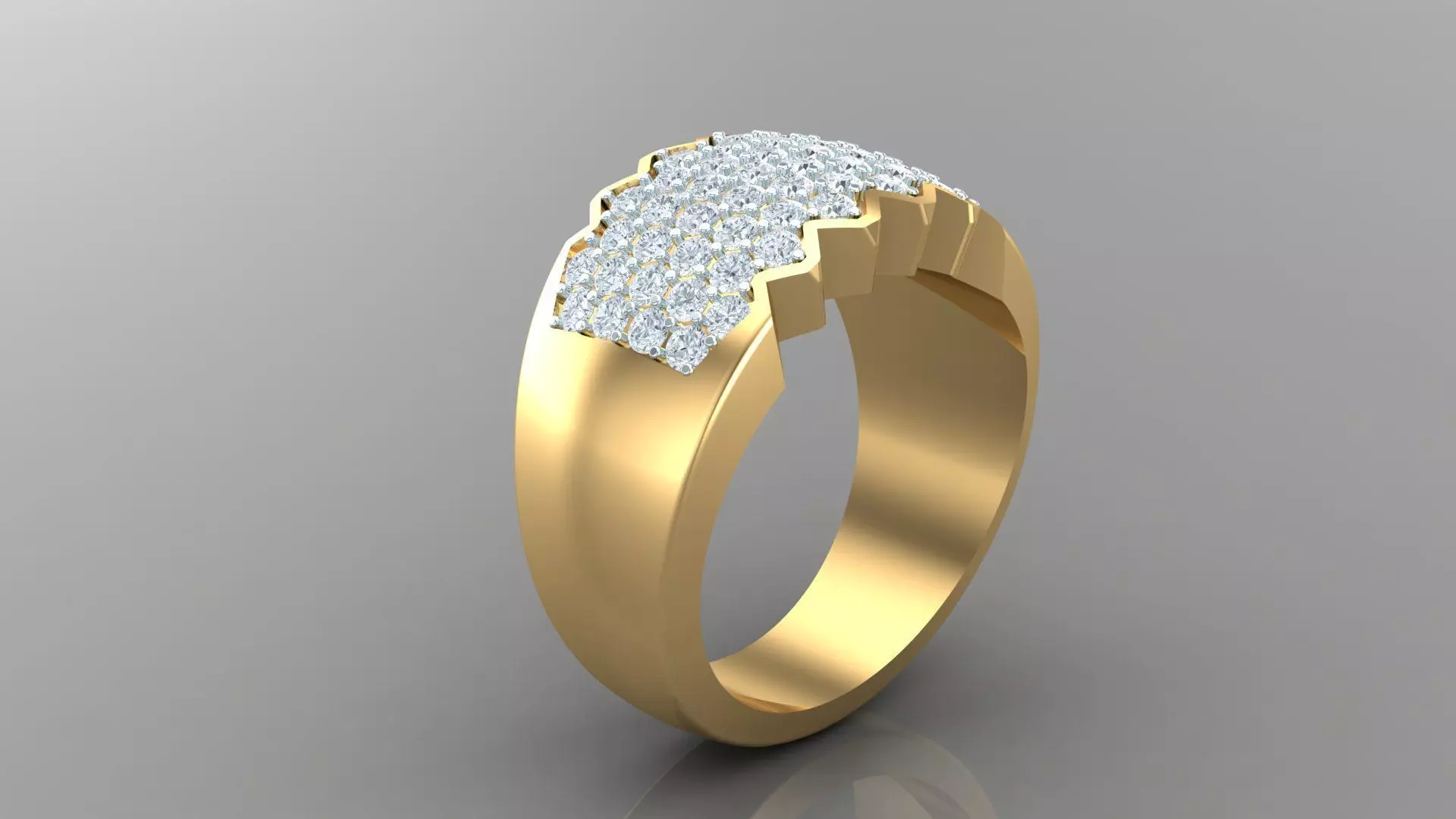 Diamond Man Ring Cad  MR  89 3D print model_0